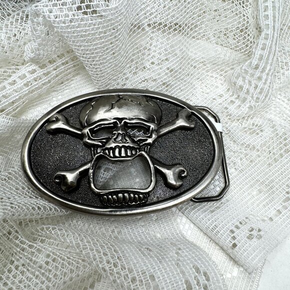 Kalan Vintage Skull & Crossbones Belt Buckle - Picture 2 of 4